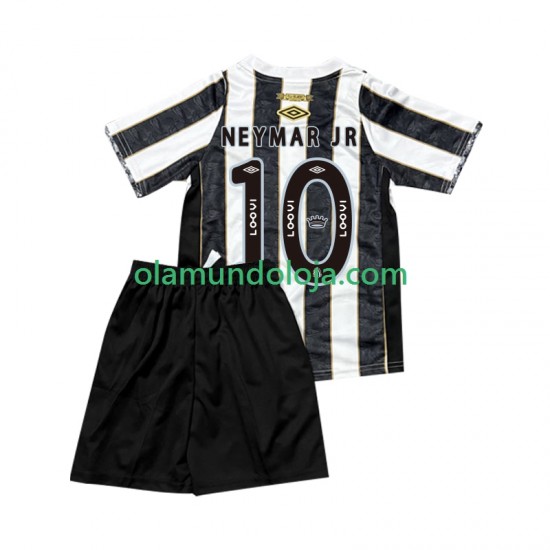 Camisola Santos FC Neymar JR 10 Criança Equipamento Segundo 2025-2026 Manga Curta